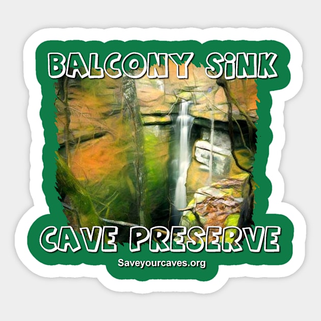 Balcony Sink Cave Preserve Sticker by Saveyourcaves